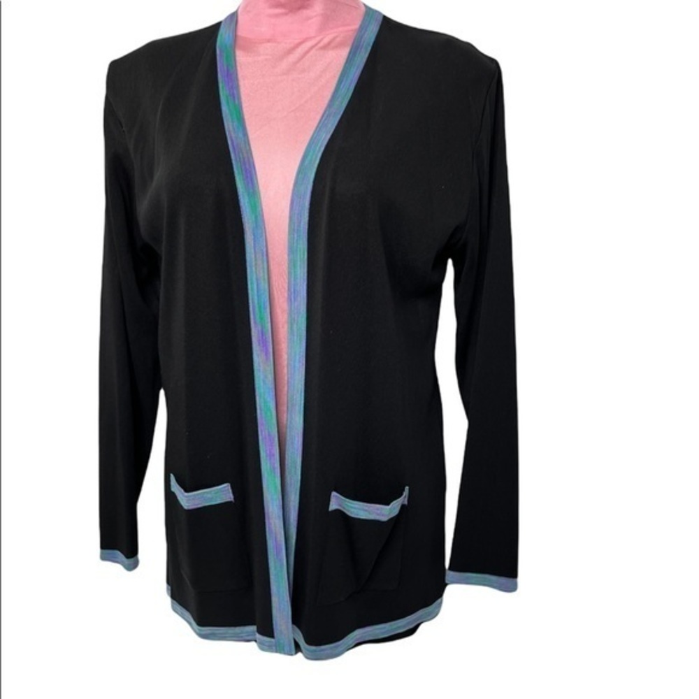 Exclusively Misook black cardigan, EUC, oversized, size S